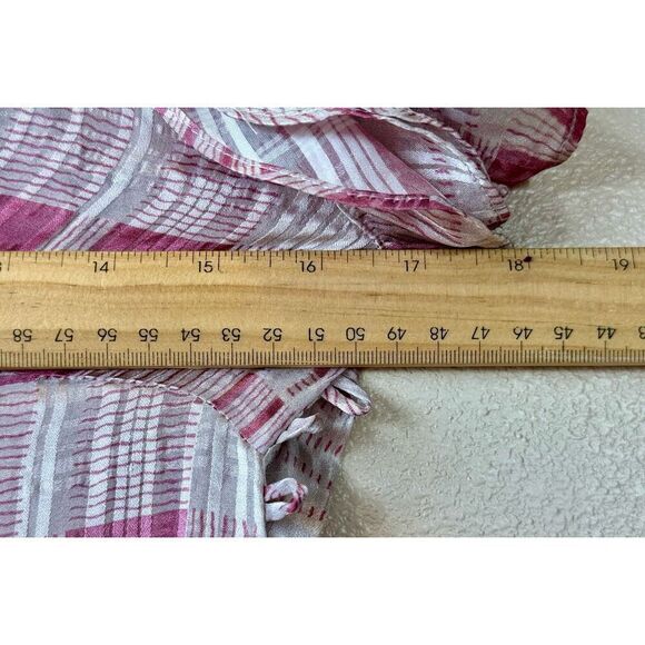 NWT Love Shack Fancy x  Free People Silk Sloane Blush Plaid Silk Maxi Dress XS - Picture 13 of 13
